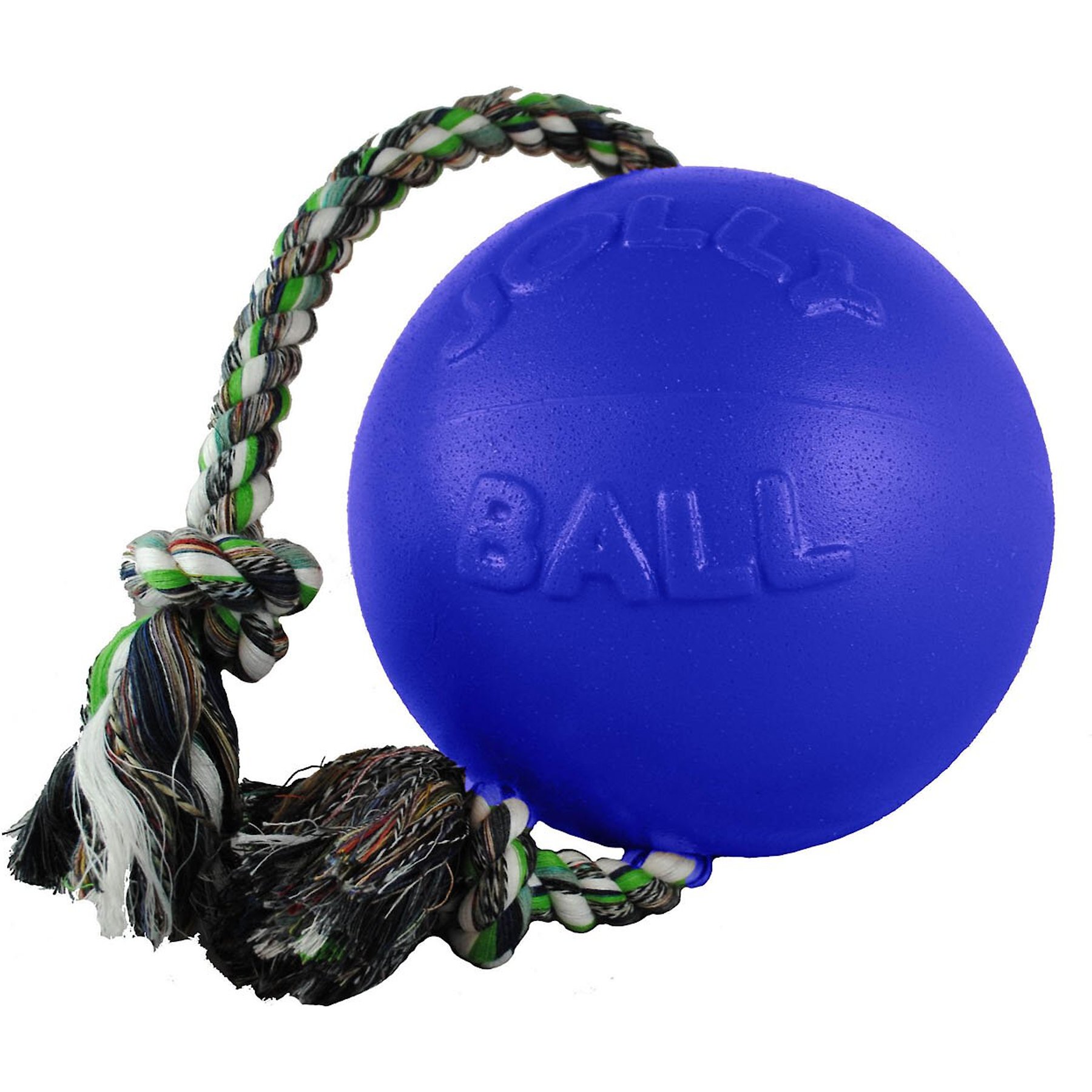 Jolly Pets Romp-n-Roll Dog Toy, Blue, 4.5-in