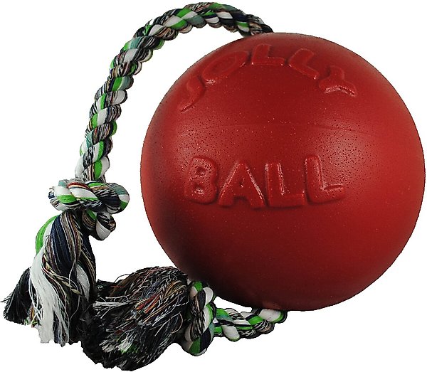 Show full view: Jolly Pets Romp-n-Roll Dog Toy, Red, 6-in slide 1 of 7