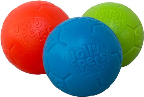 Show full view: Jolly Pets Stuffing-Free Soccer Ball Dog Toy, Orange, 4-in slide 2 of 3