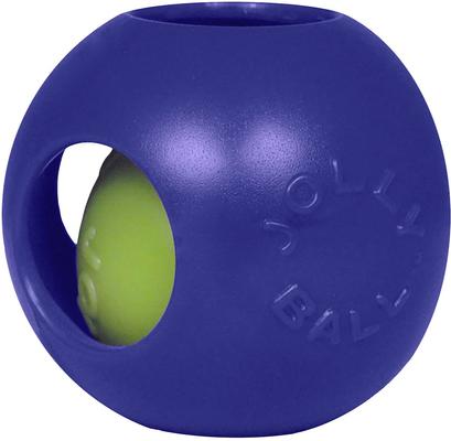 JOLLY PETS Teaser Ball Dog Toy, Blue, 10-in