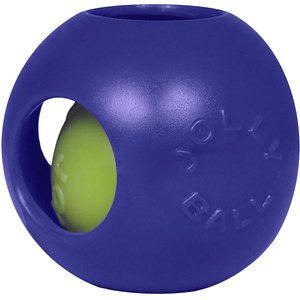Jolly Pets Teaser Ball Dog Toy, Blue, 6-in