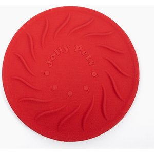 Jolly Pets Tuff Flyer Dog Flying-Discs Toy, Red, 8.5-in