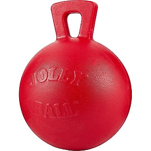 Jolly Pets Tug-n-Toss Dog Toy, Red, 10-in