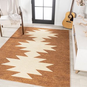 JONATHAN Y Chayton Minimalist Geometric Machine-Washable Runner Dog & Cat Rug