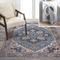 Show in main carousel: JONATHAN Y Cirali Ornate Large Medallion Machine-Washable Runner Dog & Cat Rug, Blue/Beige, 8 x 10-ft slide 4 of 9
