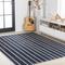 Show in main carousel: JONATHAN Y Rand Distressed Ticking Stripe Machine-Washable Runner Dog & Cat Rug, Navy/Gray, 8 x 10-ft slide 7 of 9