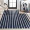Show in main carousel: JONATHAN Y Rand Distressed Ticking Stripe Machine-Washable Runner Dog & Cat Rug, Navy/Gray, 8 x 10-ft slide 2 of 9