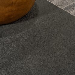 JONATHAN Y Twyla Classic Solid Low-Pile Machine-Washable Dog & Cat Area Rug, Dark Gray, 5 x 8-ft slide 2 of 9