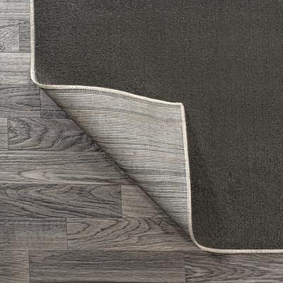 Show full view: JONATHAN Y Twyla Classic Solid Low-Pile Machine-Washable Dog & Cat Area Rug, Dark Gray, 5 x 8-ft slide 8 of 9