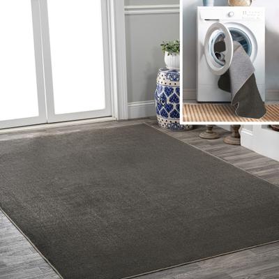 JONATHAN Y Twyla Classic Solid Low-Pile Machine-Washable Dog & Cat Area Rug
