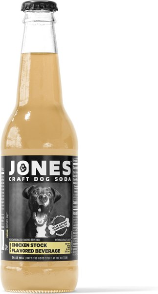 JONES Craft Soda for Dogs Savory Chicken Recipe Dog Food Topping, 12-oz bottle, 4 count