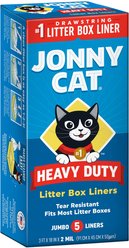 Jonny Cat Heavy Duty Tear-Resistant Litter Box Liners, Jumbo, 5 count