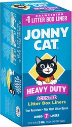 Jonny Cat Heavy Duty Tear-Resistant Scented Jumbo Cat Litter Box Liners, 7 Count