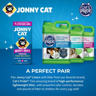 Show full view: Jonny Cat Heavy Duty Tear-Resistant Scented Jumbo Cat Litter Box Liners, 7 Count slide 7 of 9
