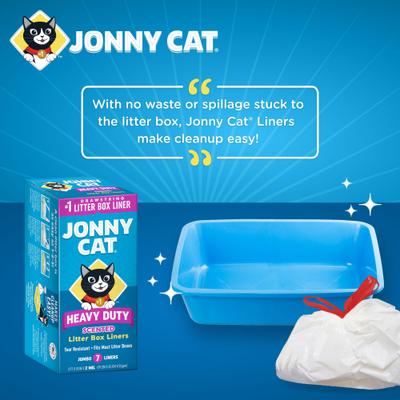 Show full view: Jonny Cat Heavy Duty Tear-Resistant Scented Jumbo Cat Litter Box Liners, 7 Count slide 6 of 9