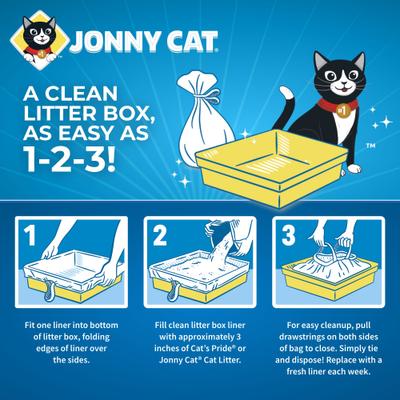 Show full view: Jonny Cat Heavy Duty Tear-Resistant Scented Jumbo Cat Litter Box Liners, 7 Count slide 5 of 9