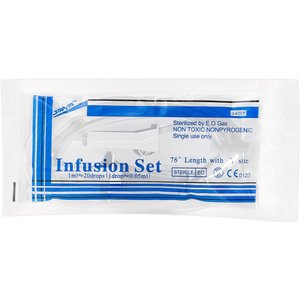 Jorvet Infusion Set with Y Injection 78-in, 20 Drops per mL