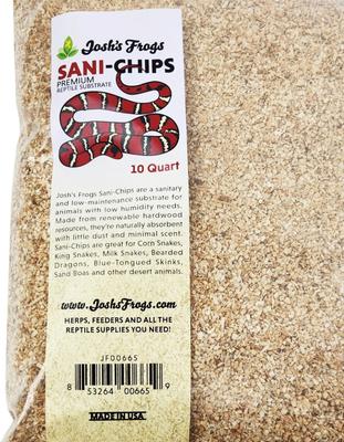 Show full view: Josh's Frogs Sani-Chips Reptile Substrate, 10-qt bag slide 2 of 10
