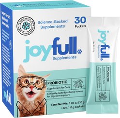 JoyFull Probiotic Supplements Beef Flavored Powder Digestive Aid for Cats, 30 count