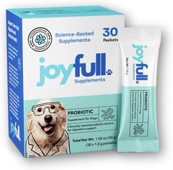 JoyFull Probiotic Supplements Beef Flavored Powder Digestive Aid for Dogs, 30 count