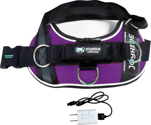 Show full view: Joyride Harness NightSafe LED Light Up No Pull Dog Harness 2.0, Purple Majesty, Small: 17 to 22-in chest slide 4 of 12