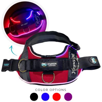 Show full view: Joyride Harness NightSafe LED Light Up No Pull Dog Harness 2.0, Red Rush, Small: 17 to 22-in chest slide 1 of 12