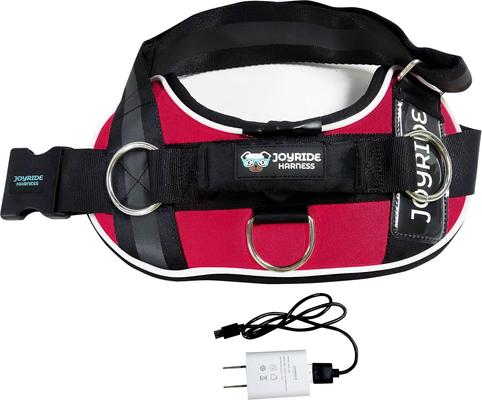 Show full view: Joyride Harness NightSafe LED Light Up No Pull Dog Harness 2.0, Red Rush, Small: 17 to 22-in chest slide 4 of 12