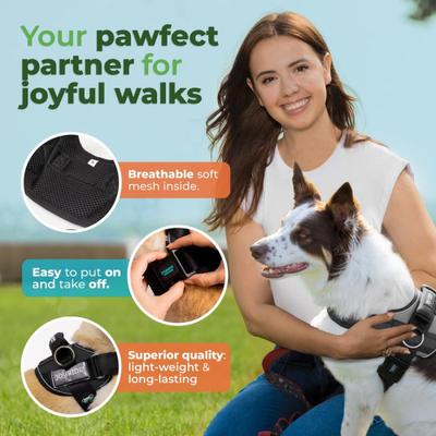 Show full view: Joyride Harness Premium Advanced No Pull Dog Harness 2.0, Black Onyx, Medium: 23 to 28-in chest slide 6 of 13