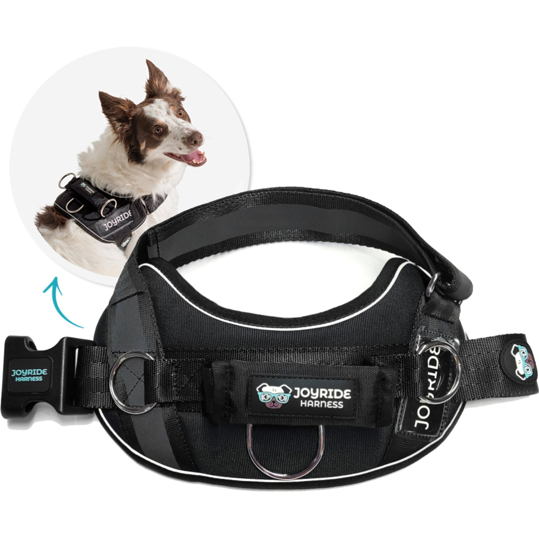 Joyride Harness Premium Advanced No Pull Dog Harness 2.0, Black Onyx, X-Small: 12 to 17-in chest