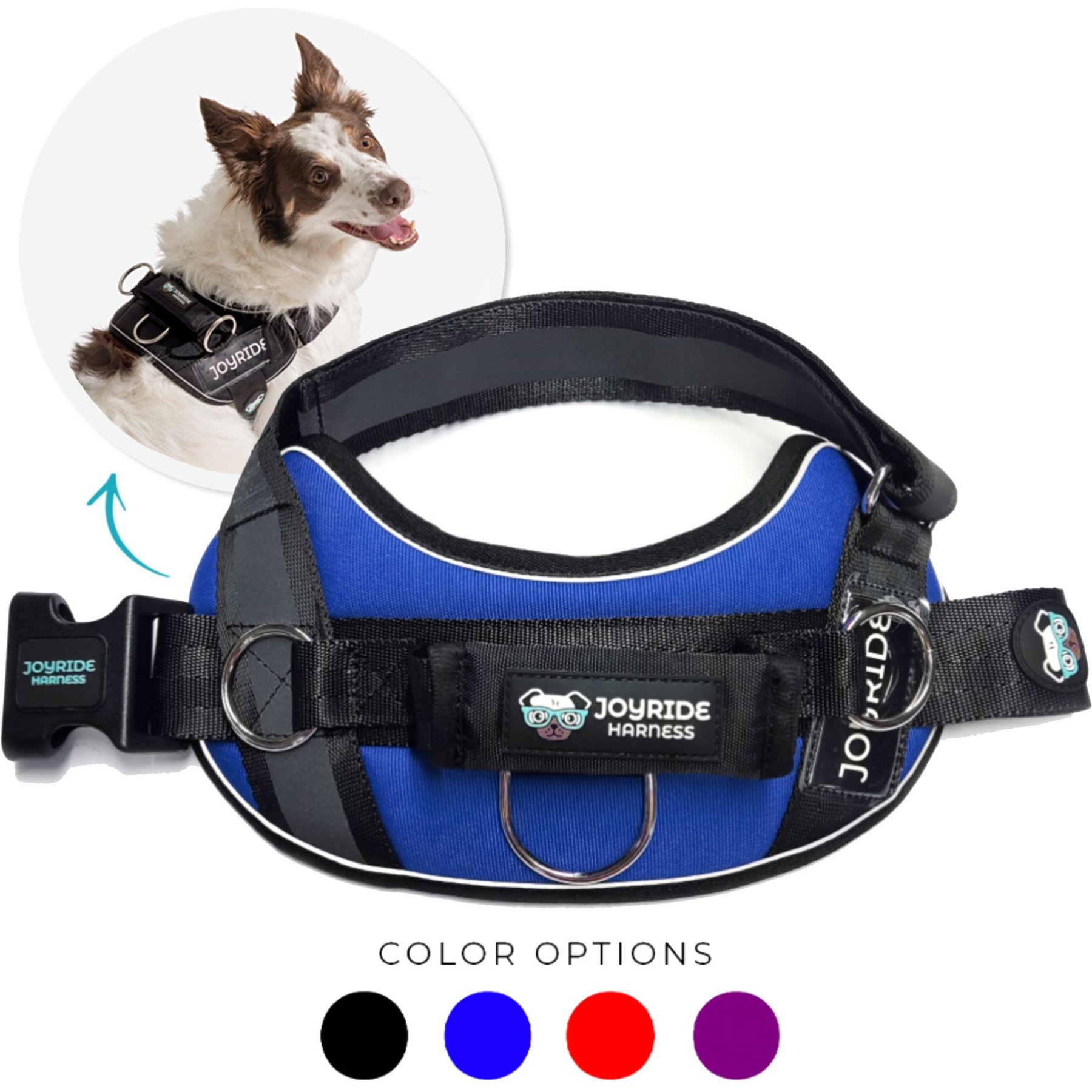 Joyride Harness Premium Advanced No Pull Dog Harness 2.0, Blue Serenity, X-Small: 12 to 17-in chest