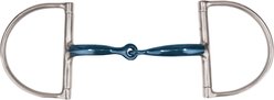 JP Korsteel Blue Steel Jointed Dee Ring Horse Snaffle Bit, 5.5-in