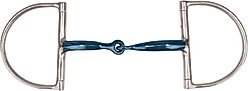 JP Korsteel Blue Steel Jointed Dee Ring Horse Snaffle Bit, 5-in