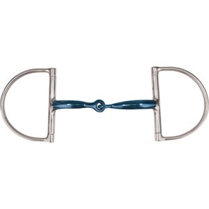 JP Korsteel Blue Steel Jointed Dee Ring Horse Snaffle Bit, 5-in