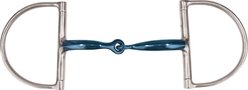 JP Korsteel Blue Steel Jointed Dee Ring Snaffle Horse Bit, 4-in