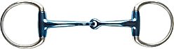 JP Korsteel Blue Steel Jointed Eggbutt Horse Snaffle Bit, 5-in