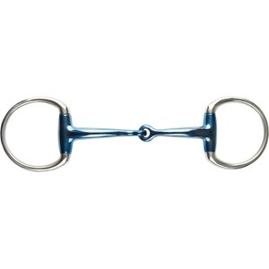 JP Korsteel Blue Steel Jointed Eggbutt Horse Snaffle Bit, 5-in