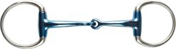 JP Korsteel Blue Steel Jointed Eggbutt Snaffle Horse Bit, 4.5-in