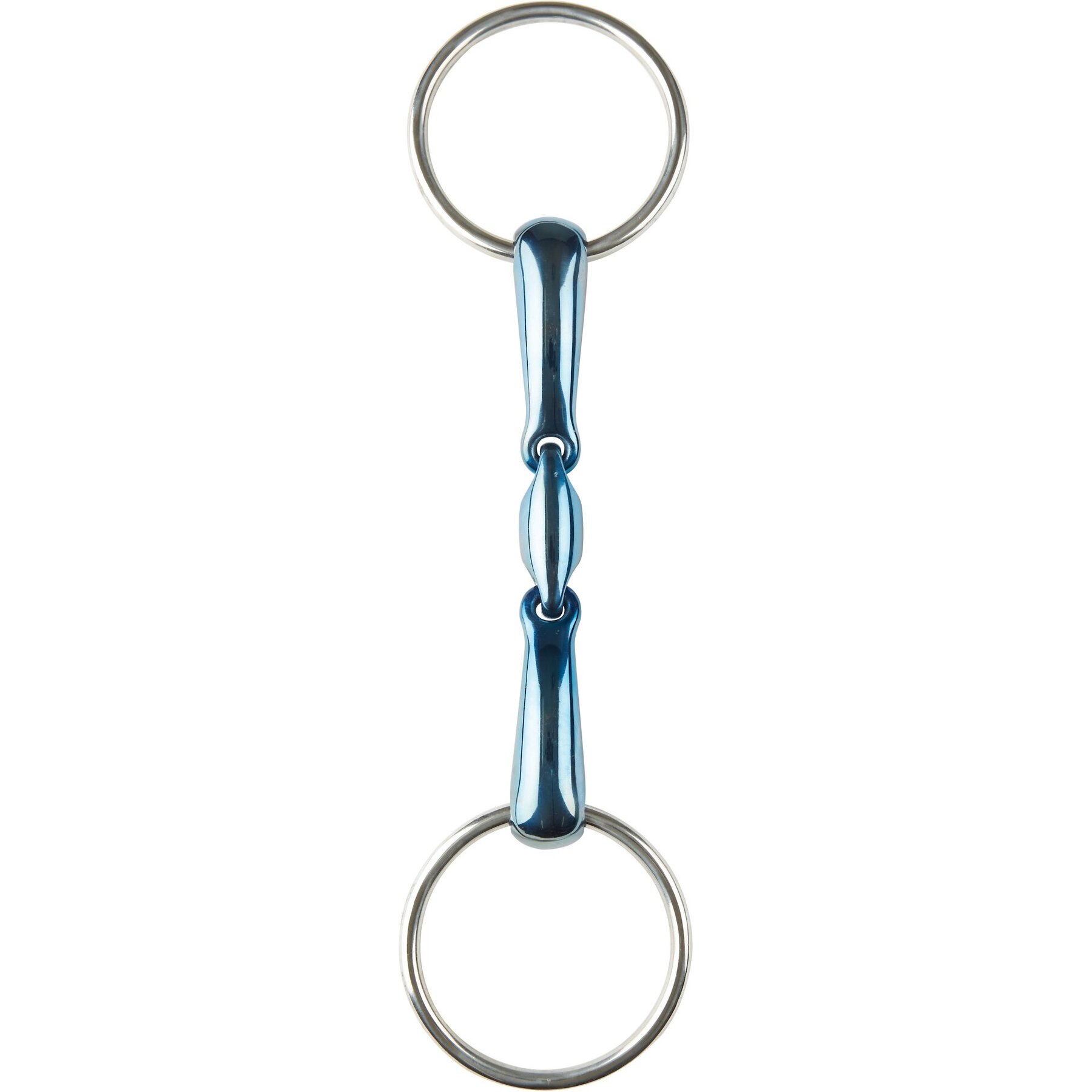 JP Korsteel Blue Steel Oval Link Loose Ring Horse Snaffle Bit, 5.5-in