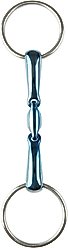 JP Korsteel Blue Steel Oval Link Loose Ring Snaffle Horse Bit, 4.5-in