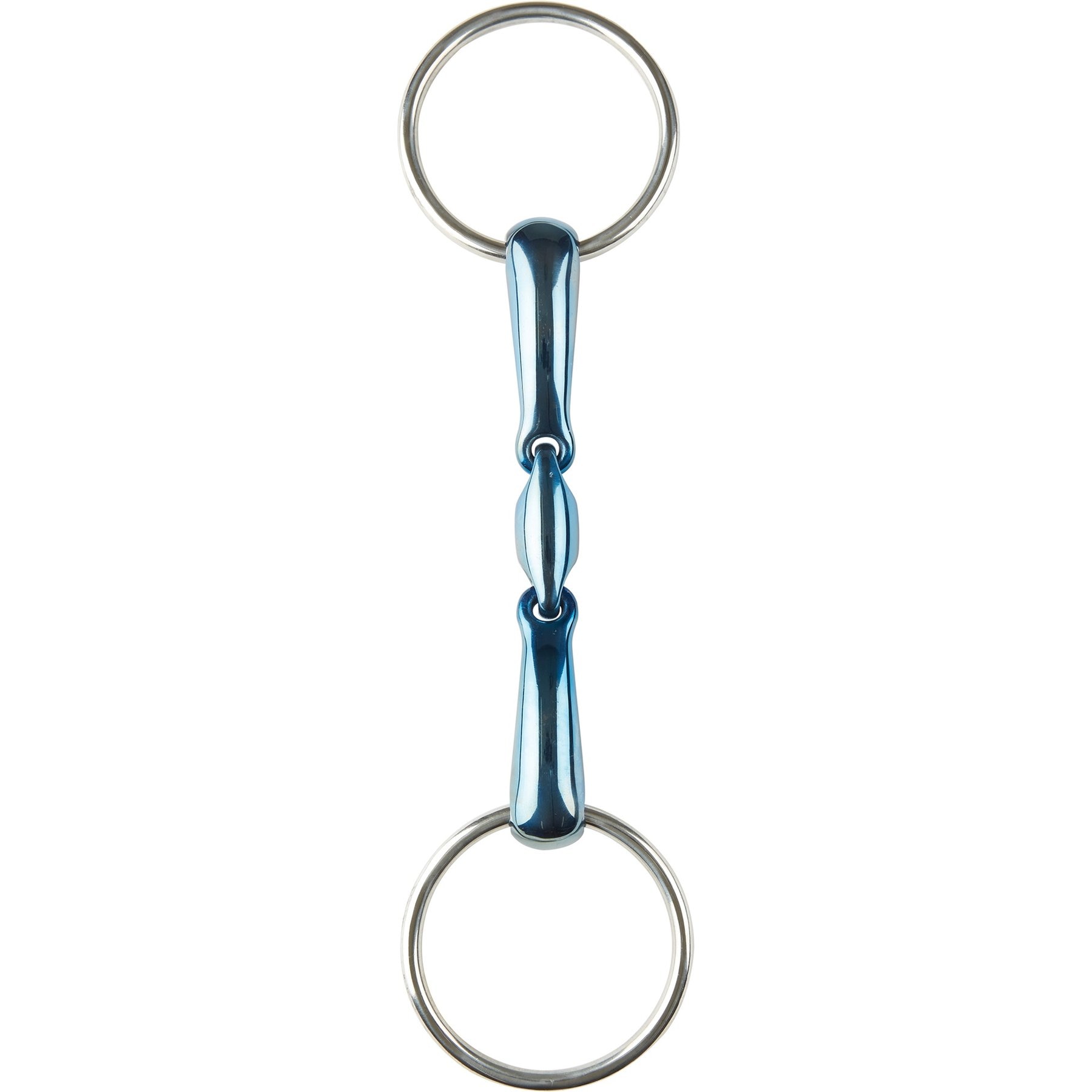 JP Korsteel Blue Steel Oval Link Loose Ring Snaffle Horse Bit, 4.5-in