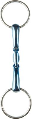 Show full view: JP Korsteel Blue Steel Oval Link Loose Ring Snaffle Horse Bit, 4.5-in slide 1 of 1