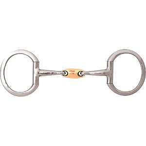 JP Korsteel Stainless Steel Copper Link Hunter Dee Ring Horse Snaffle Bit