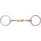 Show in main carousel: JP Korsteel Stainless Steel Copper Oval Link Loose Ring Snaffle Horse Bit, 5.25-in slide 1 of 1