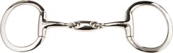 JP Korsteel Stainless Steel Oval Link Eggbutt Snaffle Horse Bit, 6-in