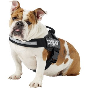Julius-K9 IDC Powerharness Nylon Reflective No Pull Dog Harness, Black, Size 1: 26 to 33.5-in chest