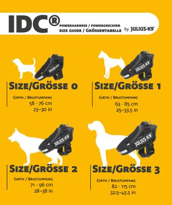 Show full view: Julius-K9 IDC Powerharness Nylon Reflective No Pull Dog Harness, Black, Size 3: 32.5 to 46.5-in chest slide 9 of 12