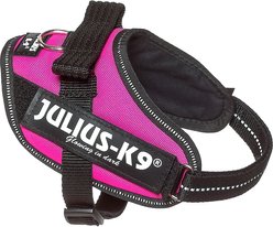 Julius-K9 IDC Powerharness Nylon Reflective No Pull Dog Harness, Dark Pink, Mini: 19.3 to 26.4-in chest