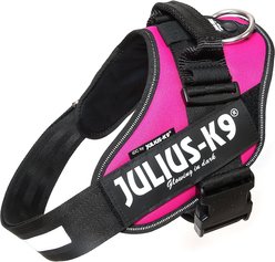 Julius-K9 IDC Powerharness Nylon Reflective No Pull Dog Harness, Dark Pink, Size 1: 26 to 33.5-in chest