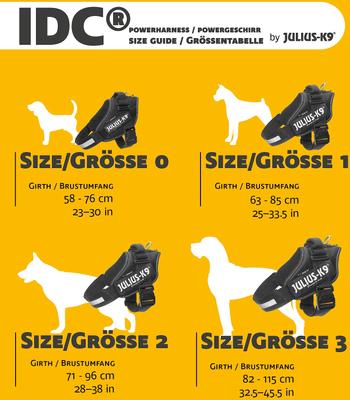 Show full view: Julius-K9 IDC Powerharness Nylon Reflective No Pull Dog Harness, Red, Size 2: 28 to 37.5-in chest slide 9 of 12