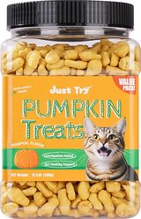 Just Try Pumpkin Crunchy Cat Treats, 13.4-oz